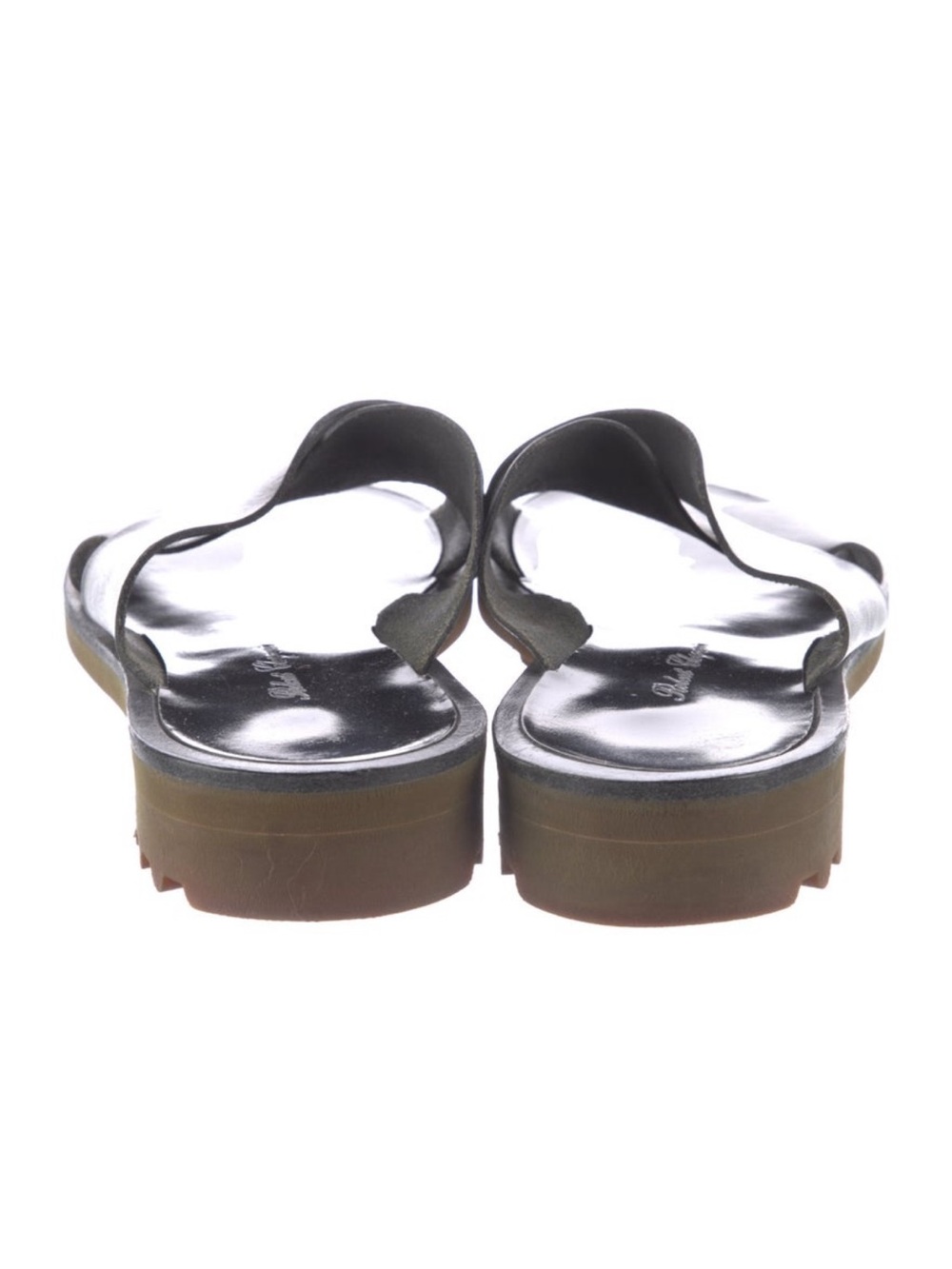 Robert Clergerie Black Leather Crisscross Slide Mule - Picture 4 of 5